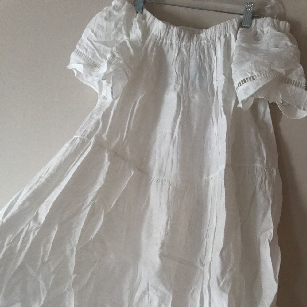 Off the Shoulder Lace White Dress